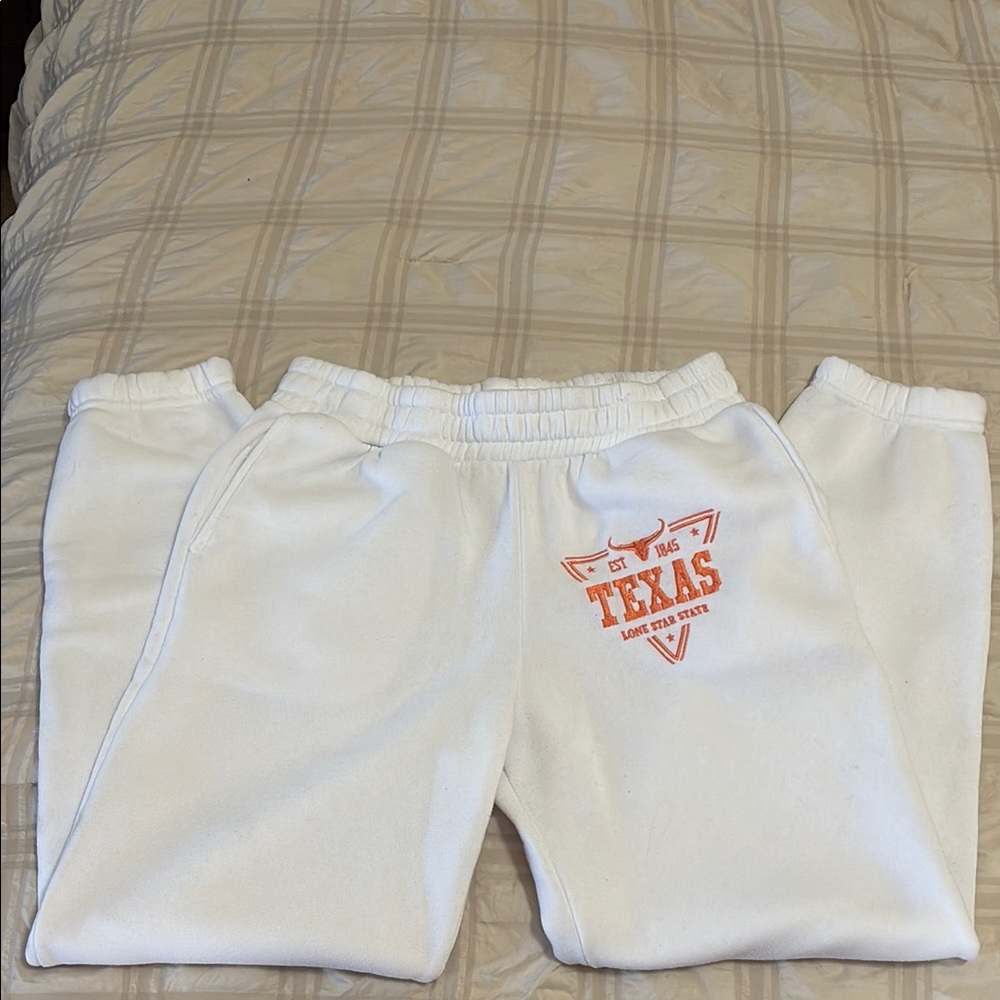 Texas Kids White Sweatpants